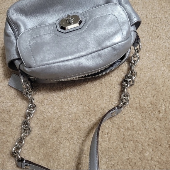 Coach Campbell Turnlock Shoulder Camera Crossbody (Silver) - Picture 2 of 7